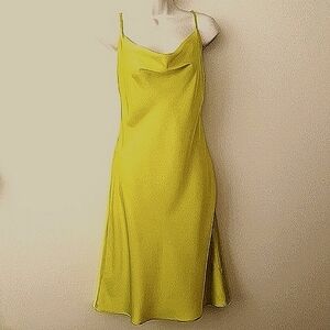 Chartreuse Green St Patricks Celtic Slinky Slip Dress NWT Medium